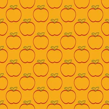 Red Apple Pattern Stock Illustration