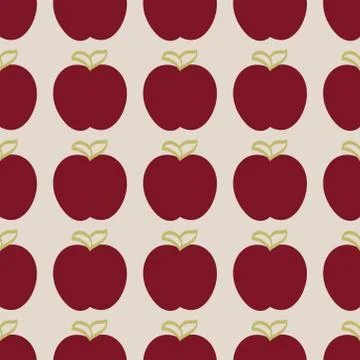 Red Apple Pattern Stock Illustration
