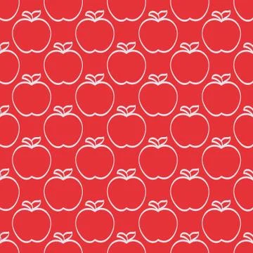 Red Apple Pattern Stock Illustration