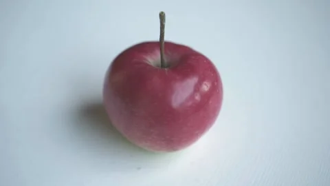 Red apple rotate. Stock Footage 138205543