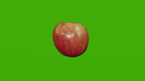The red apple rotates on the green screen Stock Footage 279063962
