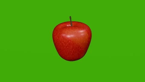 The red apple rotates on the green screen Stock Footage 279080184