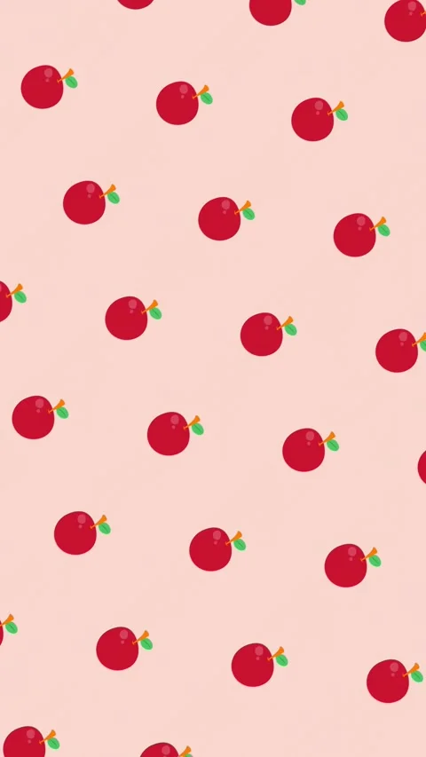 Red Apple Seamless Pattern Background Animation Video stock 346568059