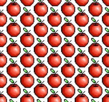 Red apple seamless pattern Stock Illustration