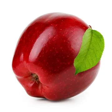 Red apple with slice isolated on white background Stock Photos