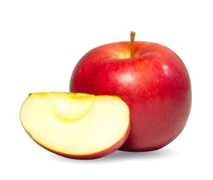 Red apple with slice Stock Photos