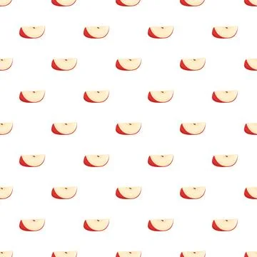 Red apple slices creating repeating pattern Stockillustratie