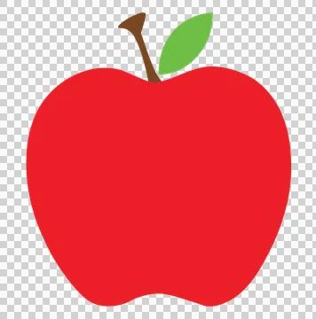 To Red Apple With Stem Leaf Stock Illustration
