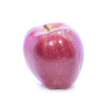 Red apple strange shape side view Stock Photos