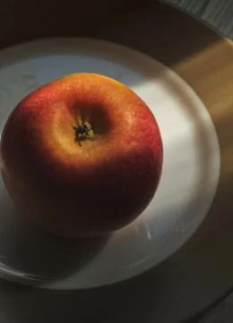 Red apple on the table fruit Stock Photos