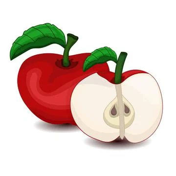 Red apple vector Stock Illustration