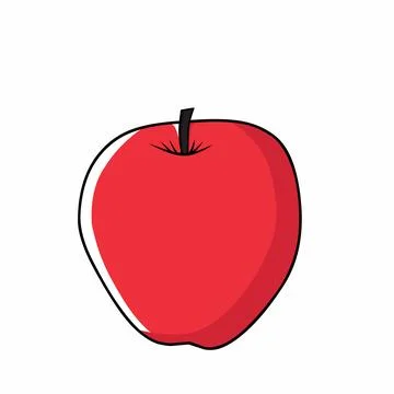 Red apple vector Stock Illustration