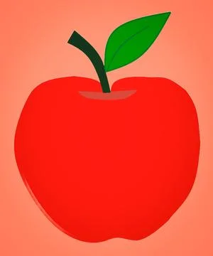 Red apple vector Stock Illustration