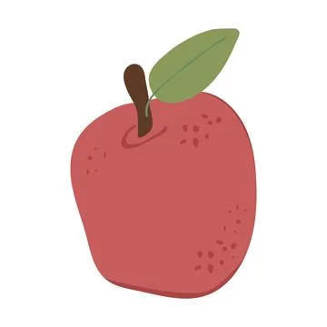 Red apple vector illustration. Ideal for vegan design, food packaging, stic.. Stock Illustration