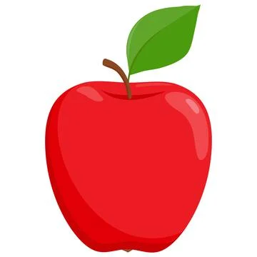 Red apple. Vector illustration Stock Illustration