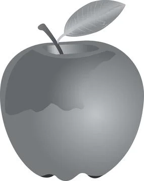 Red Apple. Vector illustration isolated on white background. Stock Illustration