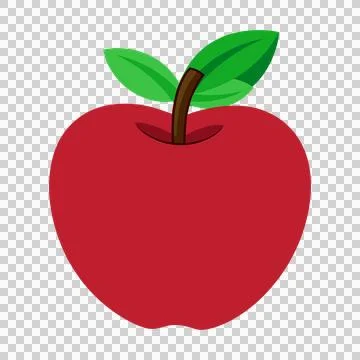 Red apple vector isolated on white background Stock Illustration
