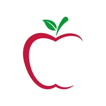 Red Apple Vector Logo Template Illustration Design. Vector EPS 10. Stock Illustration
