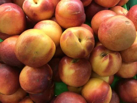 The red apple view in the basket Stock Photos