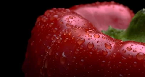 Red apple with water drops Stock Photos