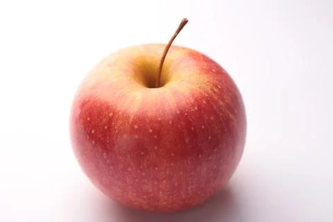 Red apple on white background, close-up of an apple Stock Photos