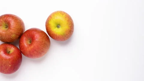 Red Apple White Background. Stock Footage 154046014