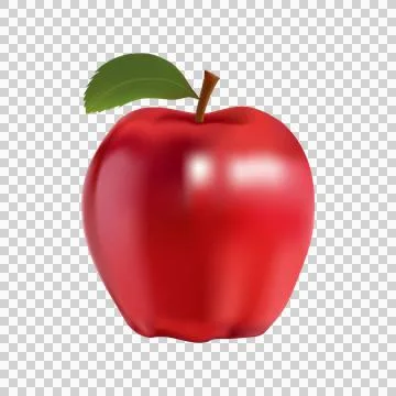 Red Apple on white background Stock Illustration