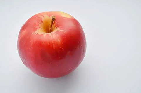 Red apple on a white background. Isolate. Illustration Stock Photos