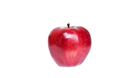Red apple on a white background. Isolate Stock Photos