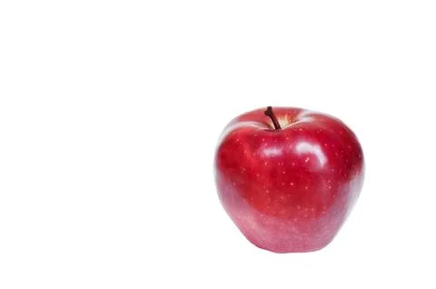 Red apple on a white background. Isolate Stock Photos
