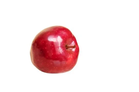 Red apple on a white background. Isolate Stock Photos