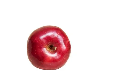 Red apple on a white background. Isolate Stock Photos