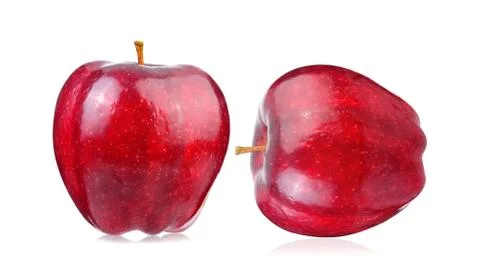 Red apple on white background Stock Photos