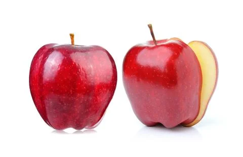 Red apple on white background Stock Photos
