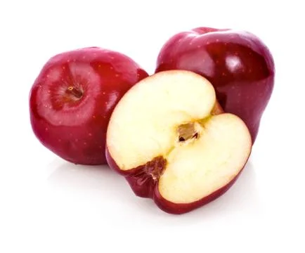 Red apple on white background Stock Photos