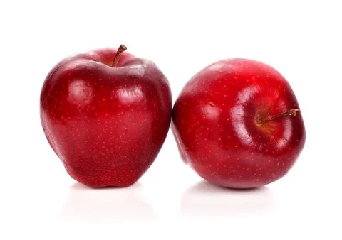 Red apple on a white background Stock Photos