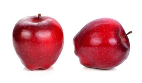 Red apple on a white background Stock Photos