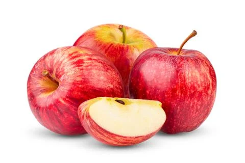 Red apple  on white background Stock Photos