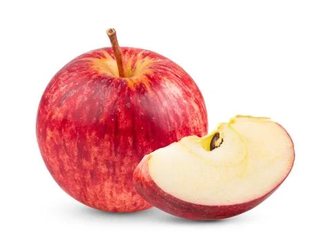 Red apple on white background Stock Photos