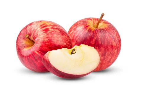 Red apple  on white background Stock Photos