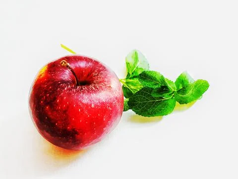 Red apple on a white background Stock Photos