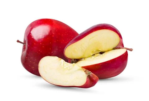 Red apple on white background Stock Photos