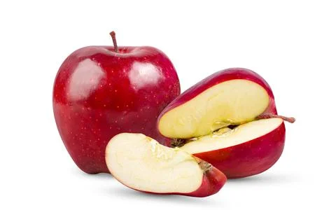 Red apple on white background Stock Photos