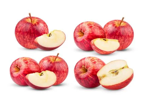 Red apple on white background Stock Photos