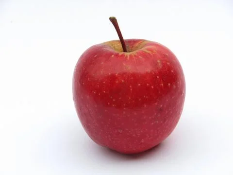 Red apple on white background Fotos Stock