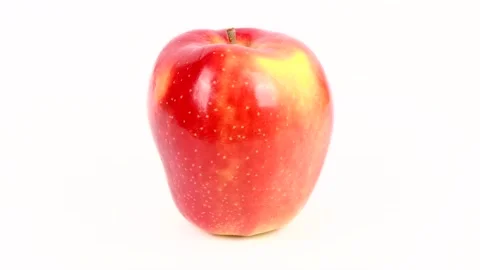 Red Apple on white background. Rotation 360. Stock Footage 156575132
