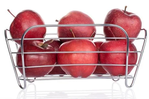 Red apple on white Stock Photos
