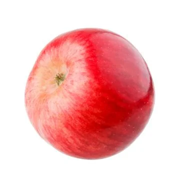 Red apple without shadows isolated on white background Stock Photos