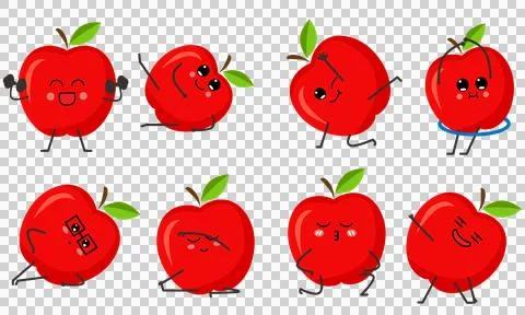 Red apple workout Ilustração Stock
