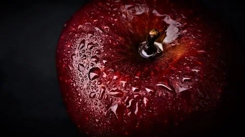 Red apples background, Group of red apples with their leaves Foto stock